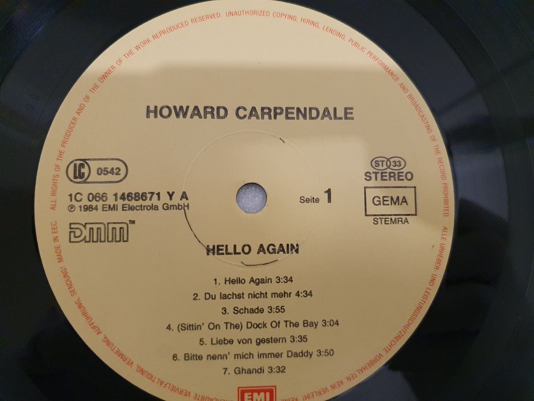Schallplatten: Howard Carpendale – Hello Again – Gebraucht aus Uster von Vinyl-Leidenschaft 5