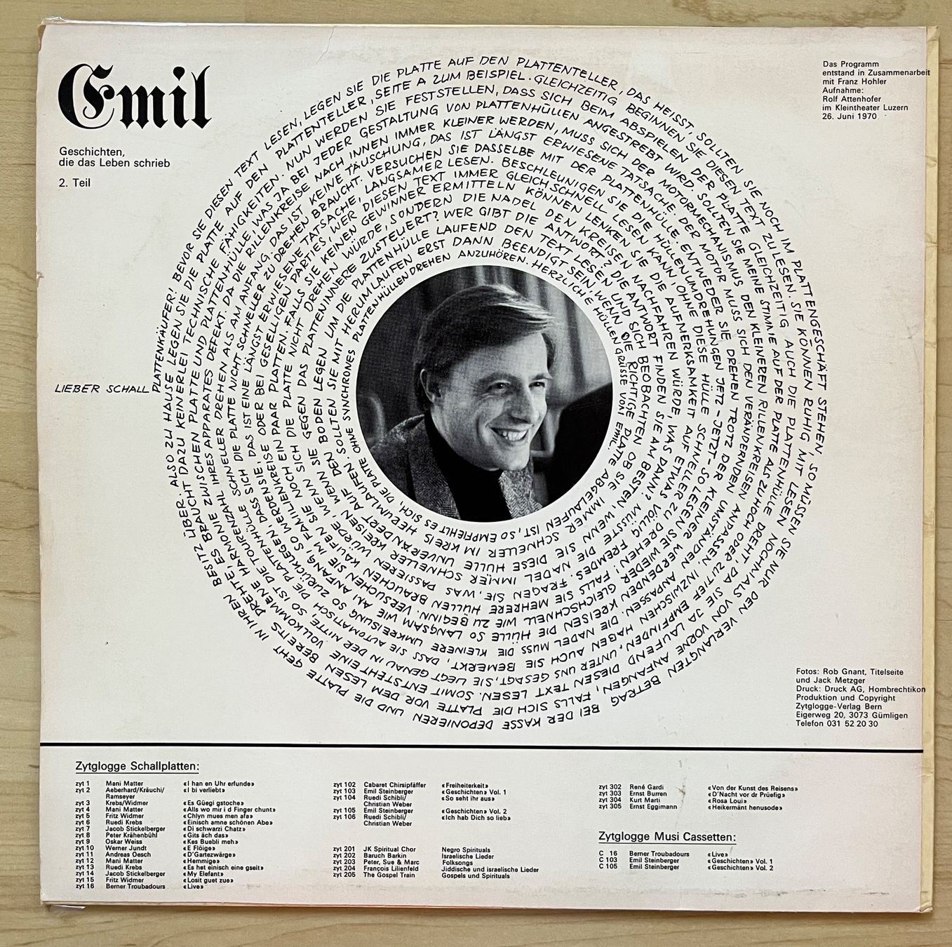 Vinyles: Emil Steinberger Schallplatte Vol. 2 – D'occasion à Zürich par Gurkis 1