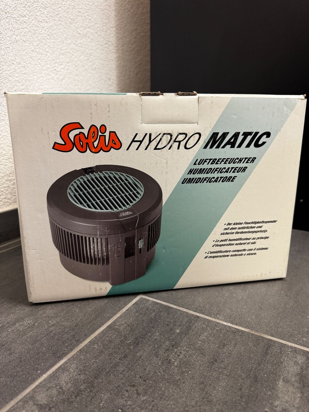 Solis Umidificatori d'aria: Solis Hydromatic Luftbefeuchter – Nuovo e nell'imballaggio originale da Affeltrangen venduto da Fuelli03