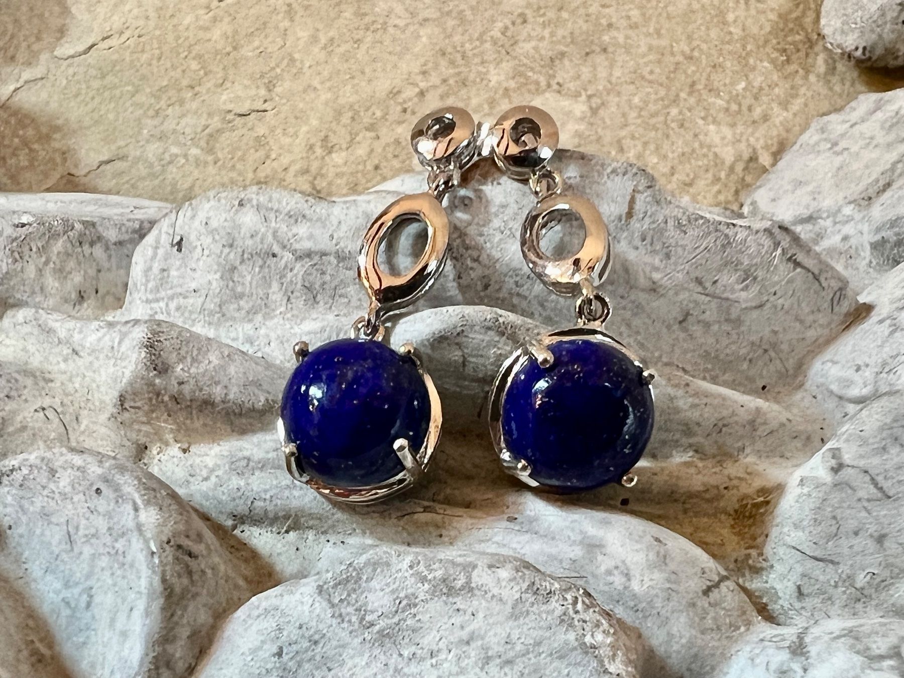 Orecchini pendenti & Orecchini a lobo: Ohrhänger 925 Silber mit Lapislazuli - apart - modern – Nuovo (secondo la descrizione) da Bern venduto da Jiffy 3