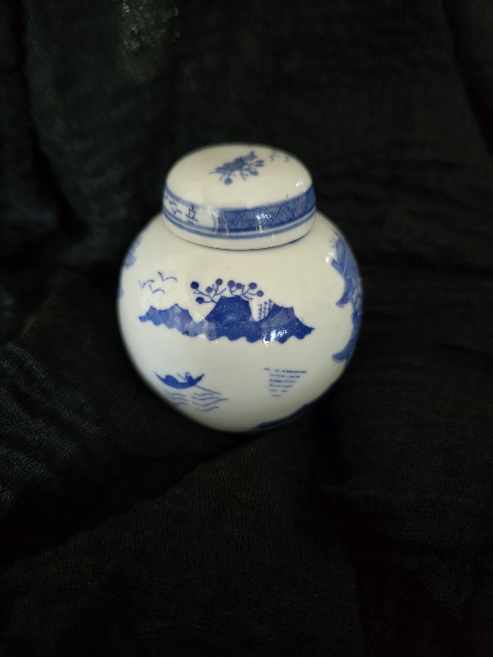 Zuccheriere: Titre Petit pot couvert chinois bleu blanc – Usato da Satigny venduto da Baazarbaron 1