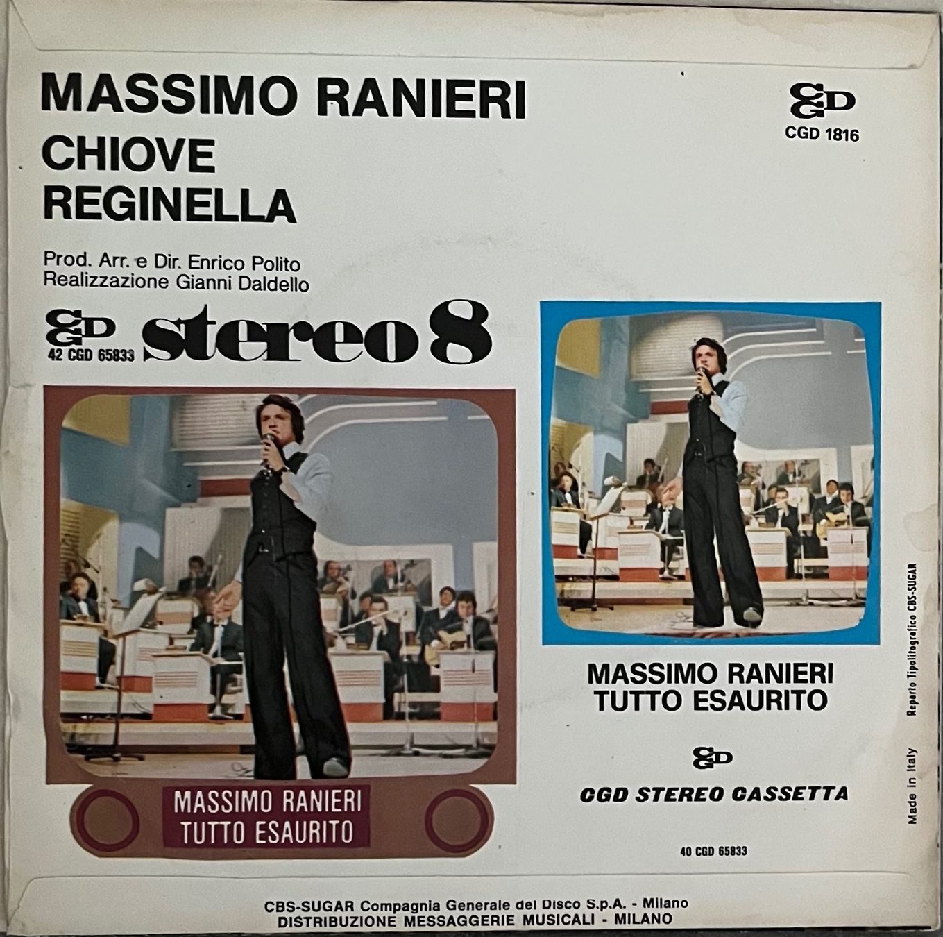 Schallplatten: MASSIMO RANIERI - CHIOVE / REGINELLA – Gebraucht aus Bussigny von vinyl-pas-cher 1