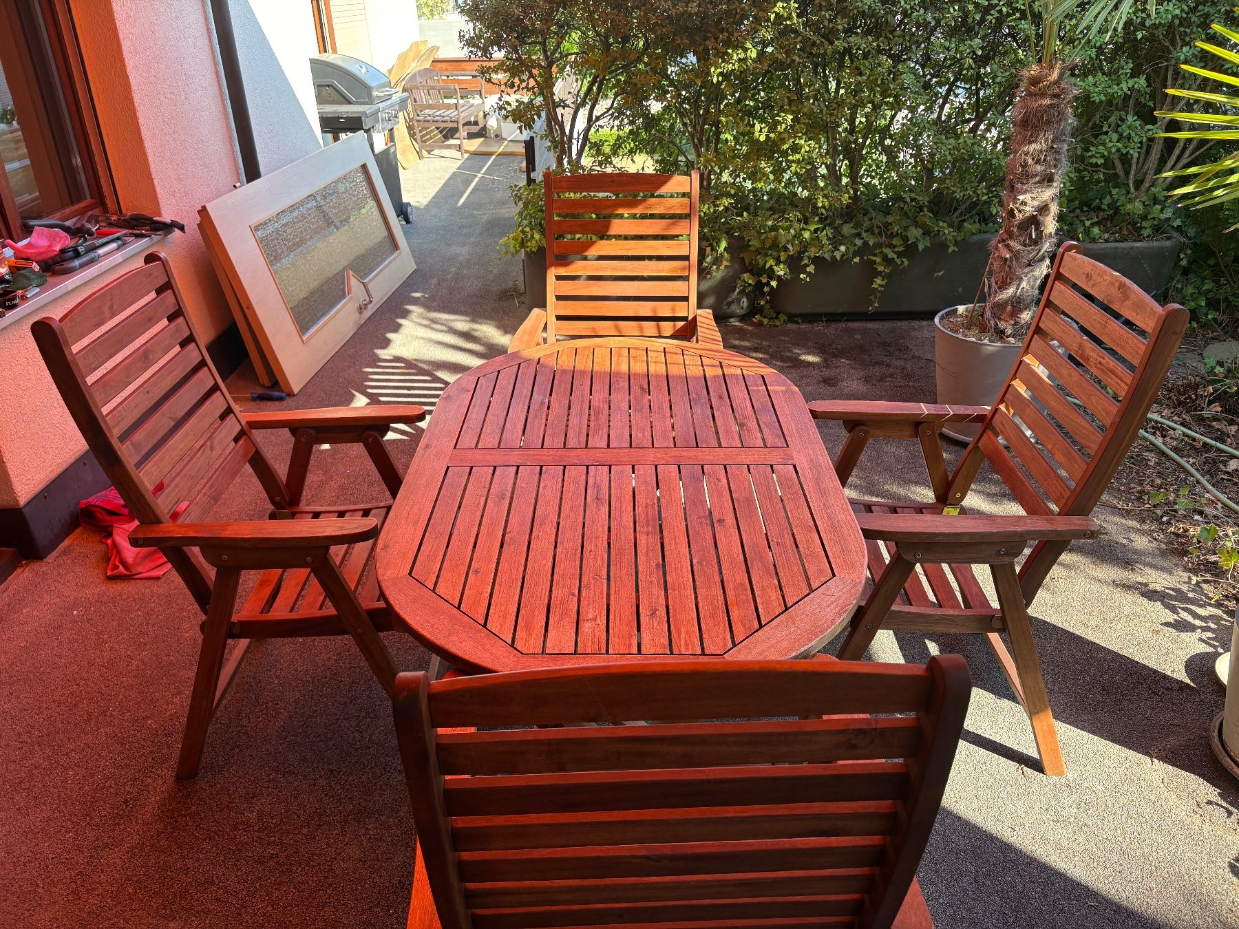 Set di tavolo e panche: Gartentisch mit 4 Stühlen – Usato da Niederwil AG venduto da SeuziEve 4