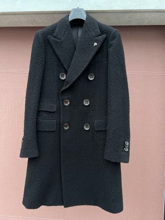 Mantel Gabriele Pasini Gr. 50 schwarz 100% Wolle