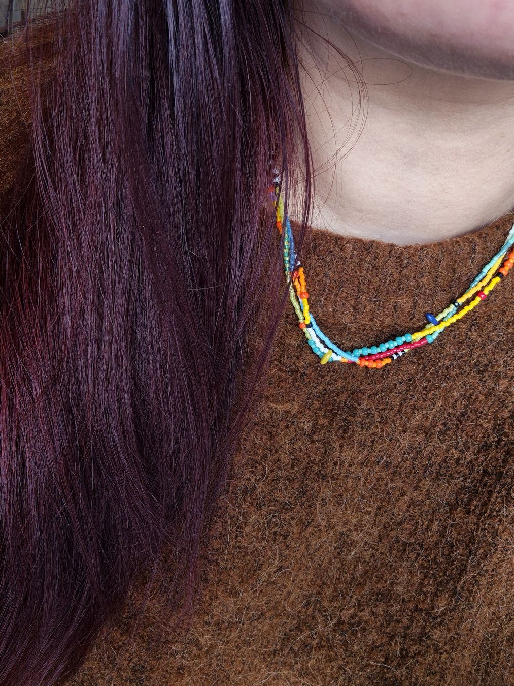Catenine: Bunte Halskette mit Rocaillesperlen, Ethno, Hippie, Retro – Nuovo (secondo la descrizione) da Niederdorf venduto da frau.patchouli 4