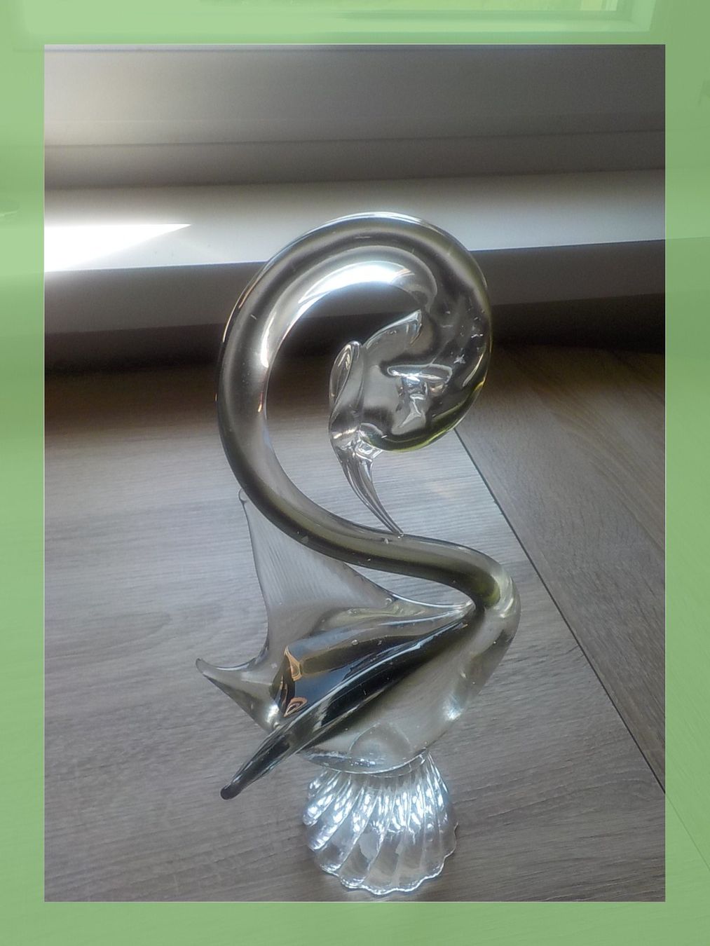 Statuette: Glasfigur Schwan Dekoration blau gebraucht – Usato da Bülach venduto da Freieck