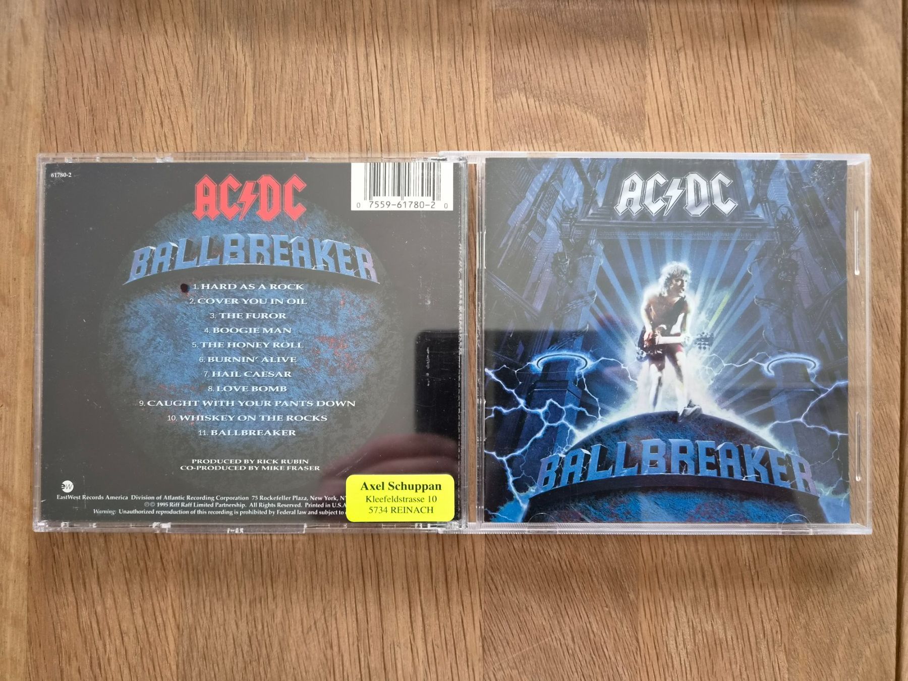 CDs: CD AC/DC - Ballbreaker, 1995 – D'occasion à Nebikon par Harley-Davidson01
