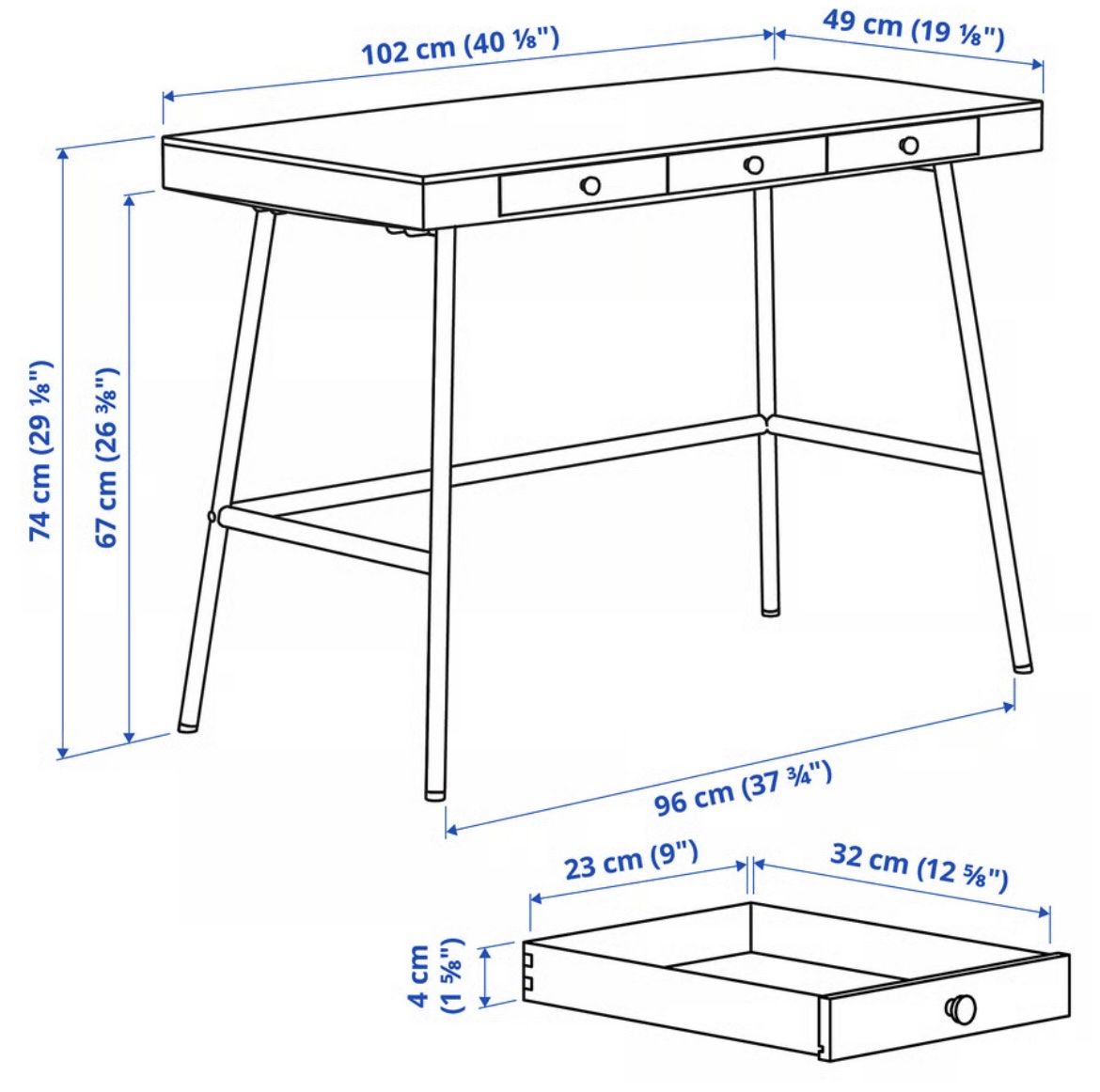 Bureaux: Schreibttisch Holz – Neuf (Voir description) à Lausanne par coralieflorence 6