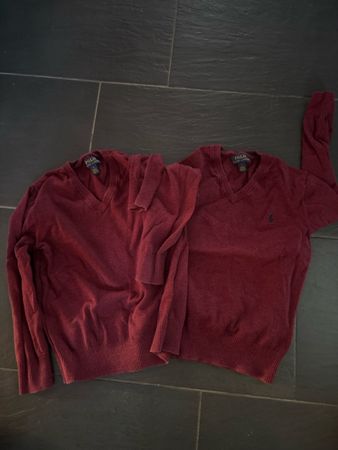 2 Polo Ralph Lauren Pullover rot Grösse 7 Jahre