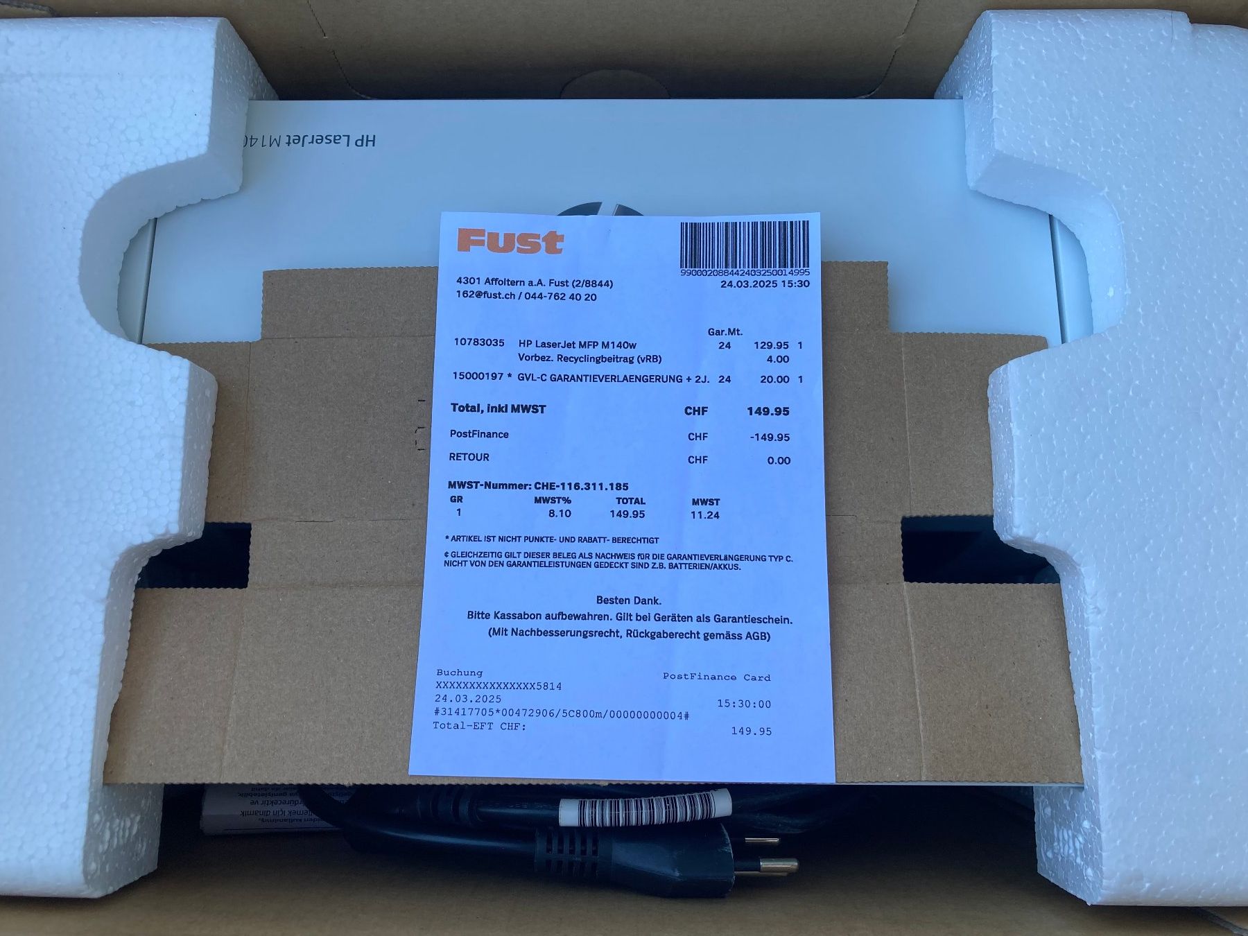 Hewlett Packard Stampanti: HP- LASER JET MFP M140w – Usato da Aesch ZH venduto da LiquidAktion 6