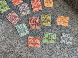 4er Block Satz Baudenkmäler Ausgabetag Entwertung