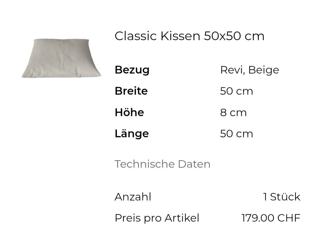 Bolia Cuscini: BOLIA Kissen Revi Beige – Nuovo (secondo la descrizione) da Niederhelfenschwil venduto da usa001 2