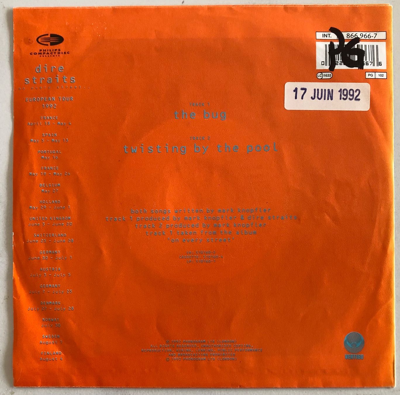 Dischi in vinile: DIRE STRAITS - THE BUG – Usato da Poliez-Pittet venduto da Newtown-Records 1
