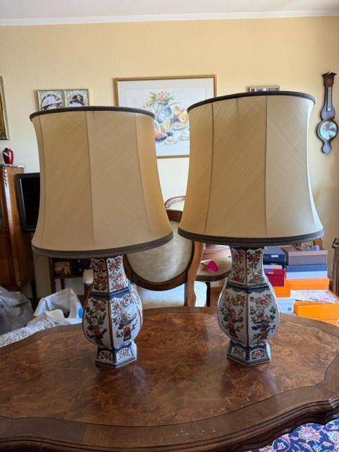 Lampen: 2 Lampes chinoise peinte à la main – Gebraucht aus Territet von Yvanz