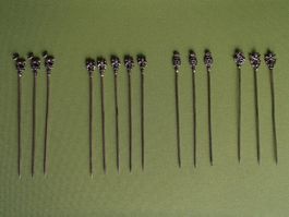 14 versilberte Spiesse schiedene Motive