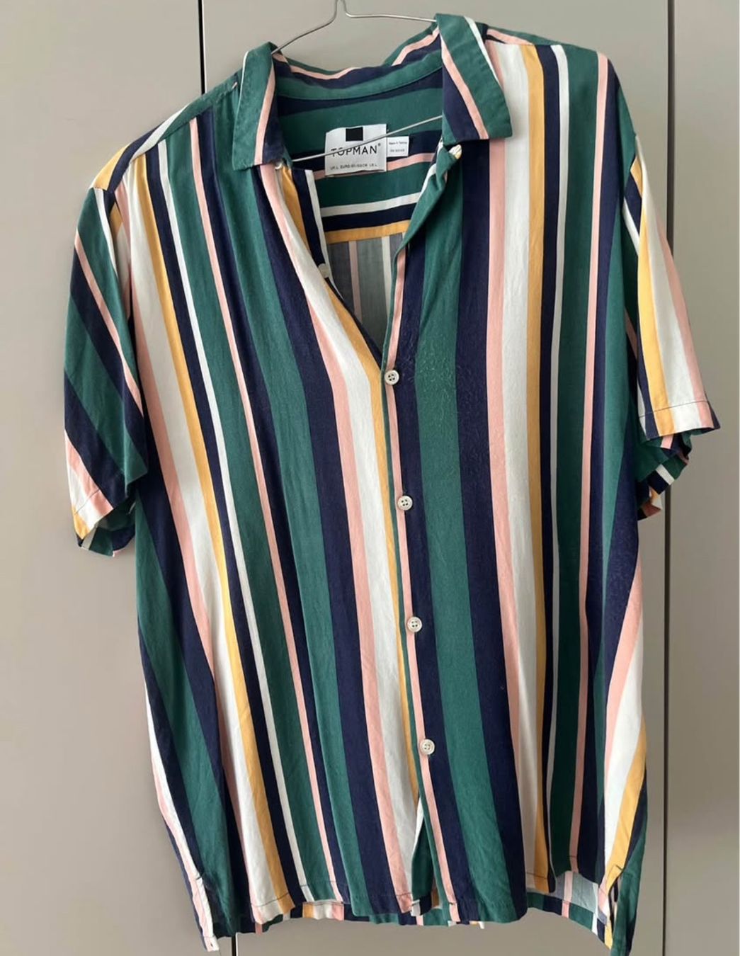 Camicie: Gestreiftes Kurzarmhemd Herren Topman Gr.L – Usato da Zürich venduto da gb23 2