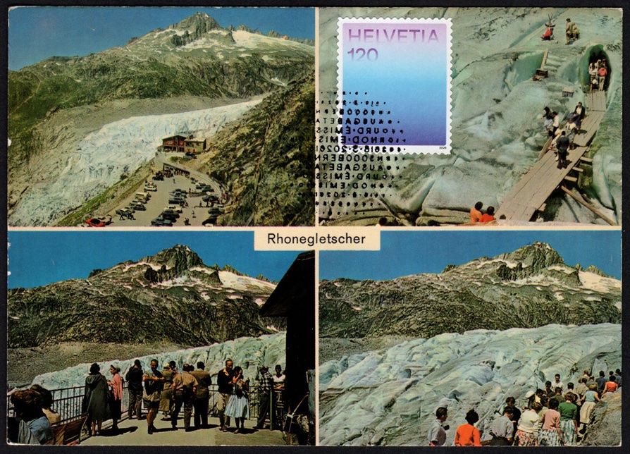 Tutti i francobolli: MK Farben der CH - Gletscherhöhlenblau, Rhonegletscher – Nuovo (secondo la descrizione) da Dottikon venduto da haeusibuh5