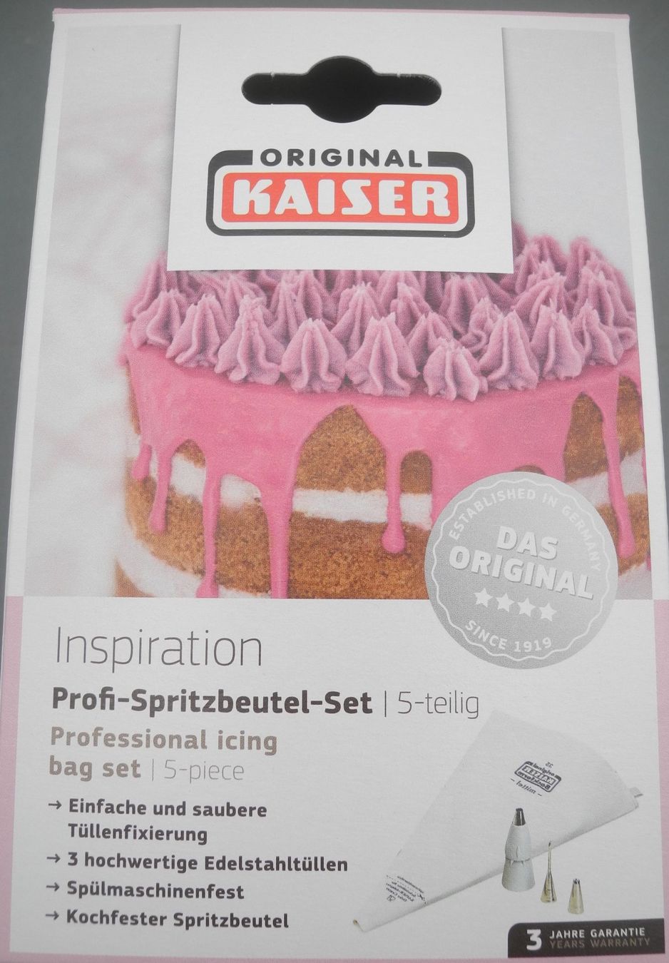 Kaiser Elettrodomestici da cucina: Kaiser Profi Spritzbeutel-Set, 5teilig, Nr. 31a – Nuovo e nell'imballaggio originale da Kottwil venduto da Crazyrolf 1