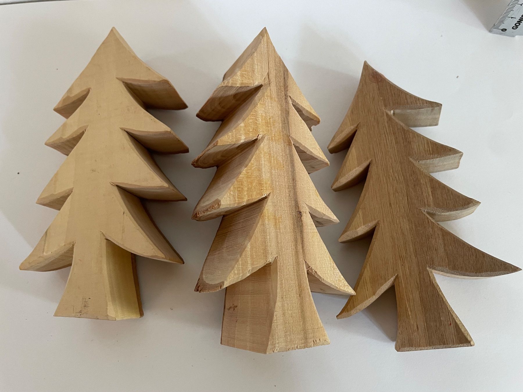 Tutte le decorazioni: 3 Deko-Holztannen, ca. 15 cm – Usato da Cham venduto da 2eye 2