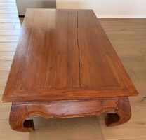 Couchtisch aus Massivholz im asiatischen Stil gebraucht