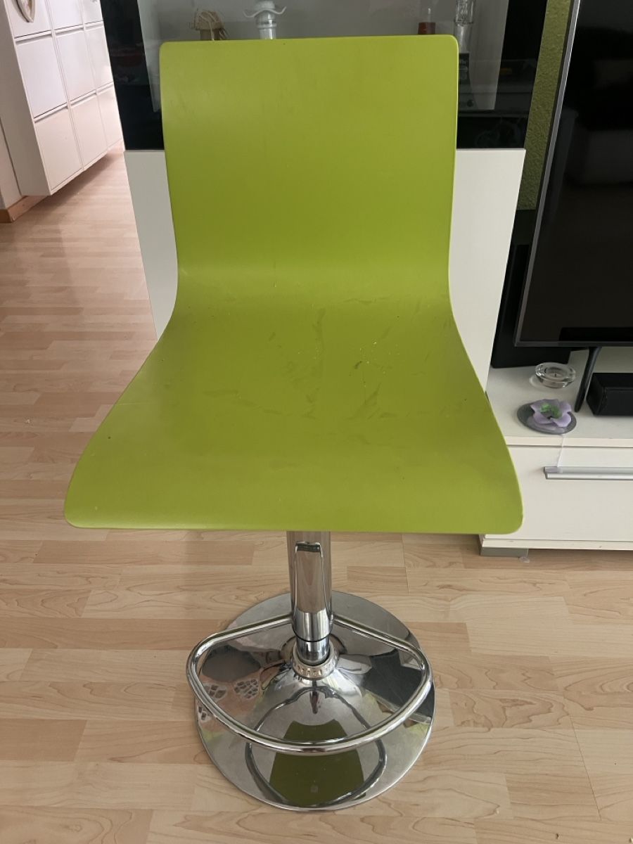 Sgabelli: 3x Barhocker grün mit Metallfuss – Usato da Zürich venduto da locita01