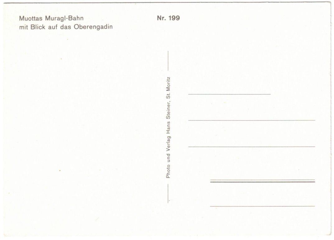 Cartes postales: St. Moritz - Standseilbahn Muottas Muragl – D'occasion à Binningen par Mountainrider 1