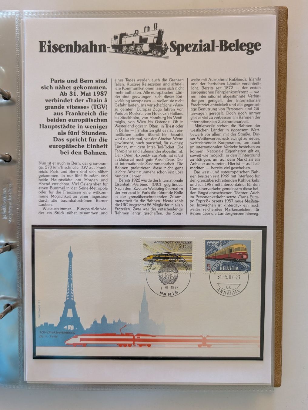 Tutti i francobolli: Briefmarken Luxus Sammlung Eisenbahn Schweiz und Internation – Usato da Steinmaur venduto da compura49 6
