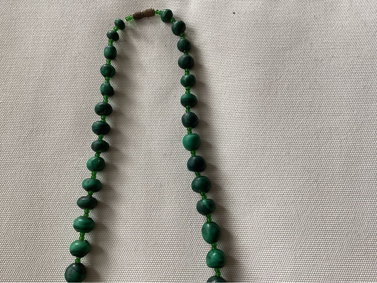 Catenine: Klassische Malachit Halskette,  Vintage – Usato da Minusio venduto da scotch111 3