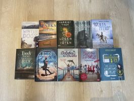 Bücherpaket mit 10 Jugend- & Romanbüchern