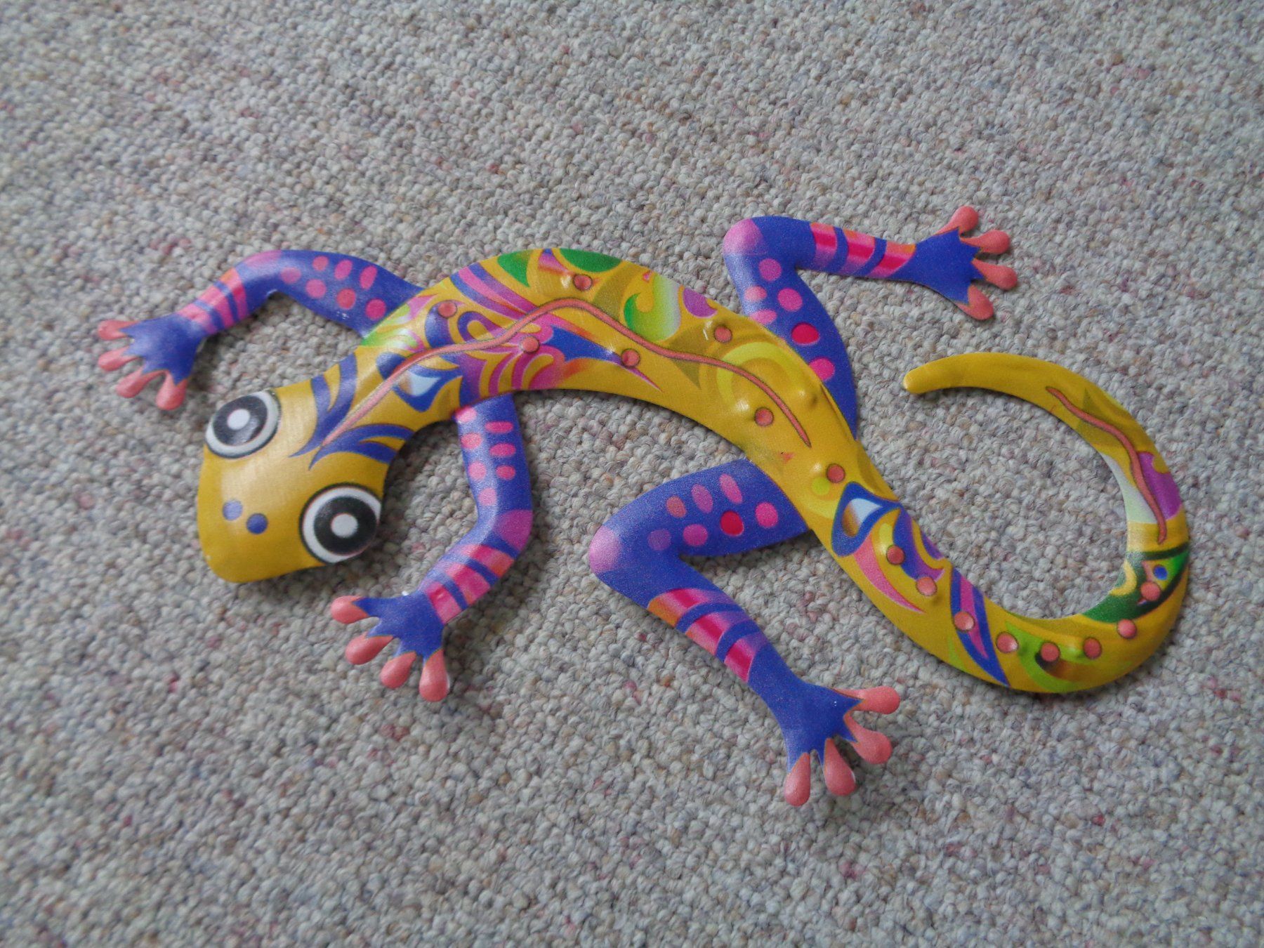 Figuren: Gecko farbig Metall (30 cm) – Neu und originalverpackt aus Langenbruck von Gumsi 1