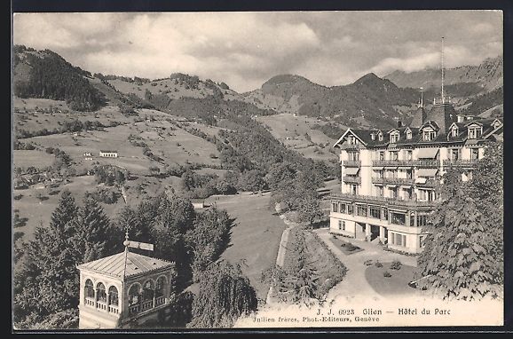 Cartoline postali: AK Glion /VD, Hotel du Parc, 1907 – Usato da Berlin venduto da bartko-reher
