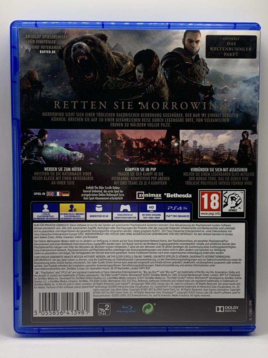 Sony Giochi: PS4 - The Elder Scrolls Online - Morrowind – Usato da Ostermundigen venduto da RG-Collector 1
