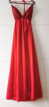 neues rotes Abendkleid mit Pailletten, Gr. S