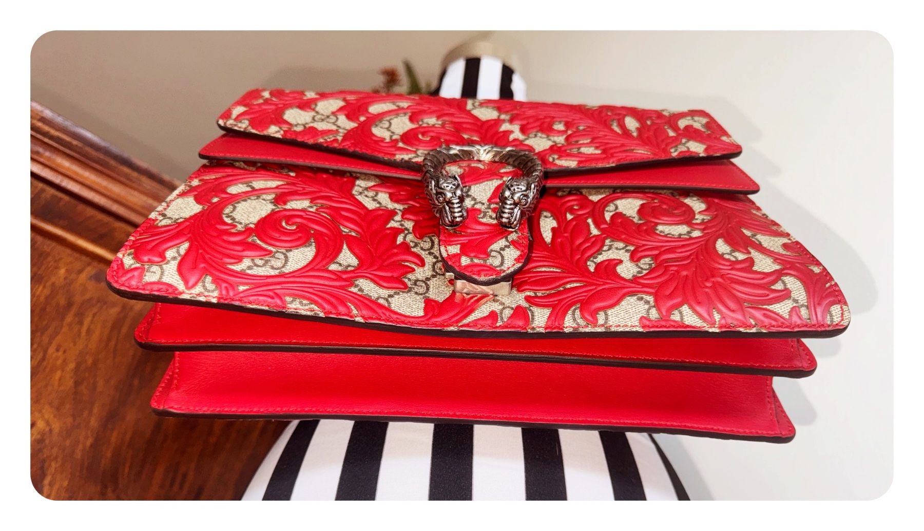Gucci Borse da donna: GUCCI Dionysus Arabesque Rot NP.3000chf Full set – Usato da Meggen venduto da Contenance7 6