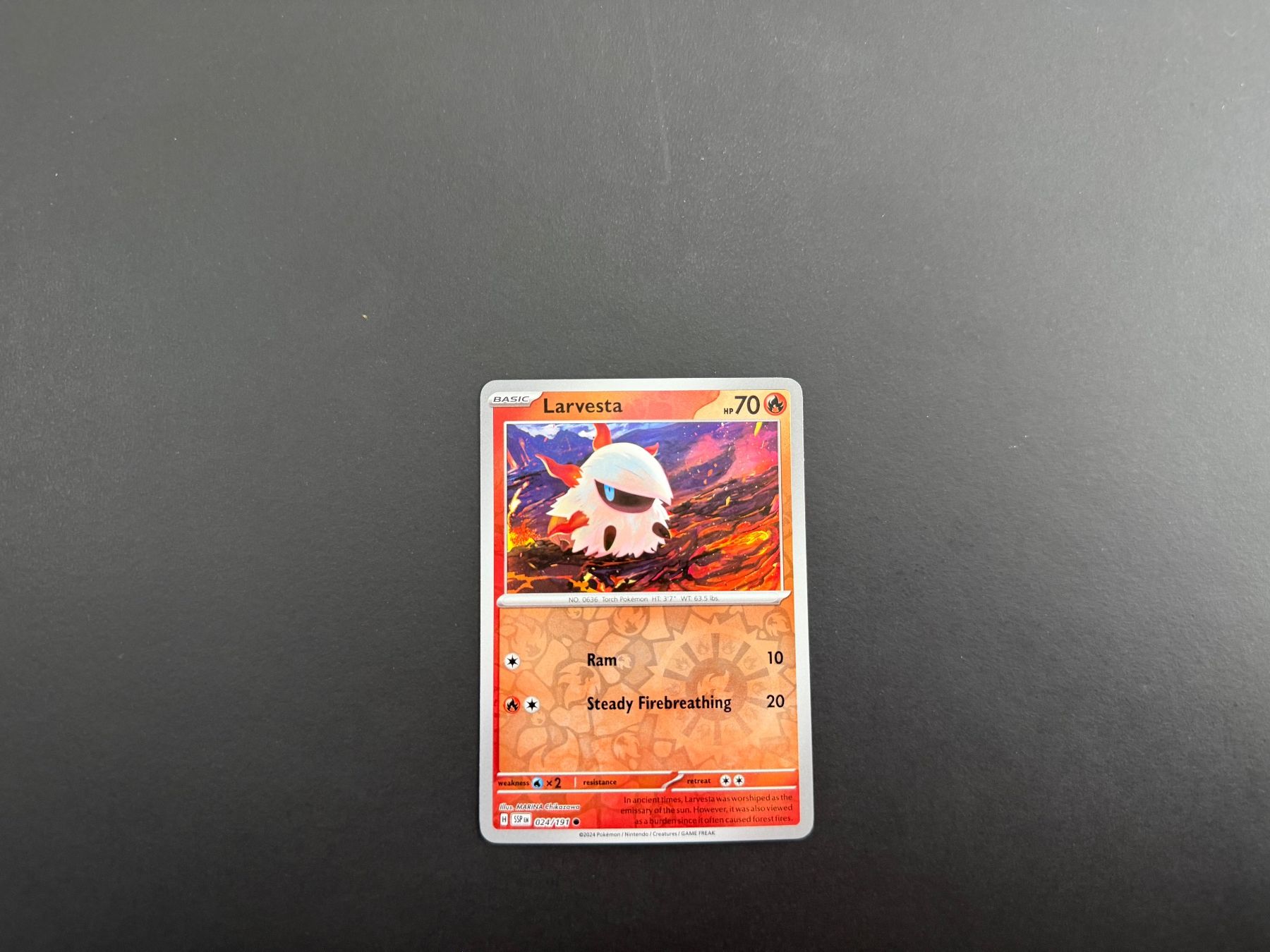 Pokémon Carte collezionabili: Larvesta 024/191 – Usato da Zürich venduto da mountainwizard00