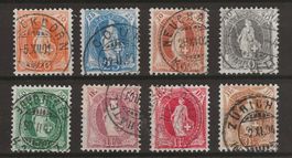 1900-05 : Stehende Helvetia Nr. 66E - 75E, KP 660.--