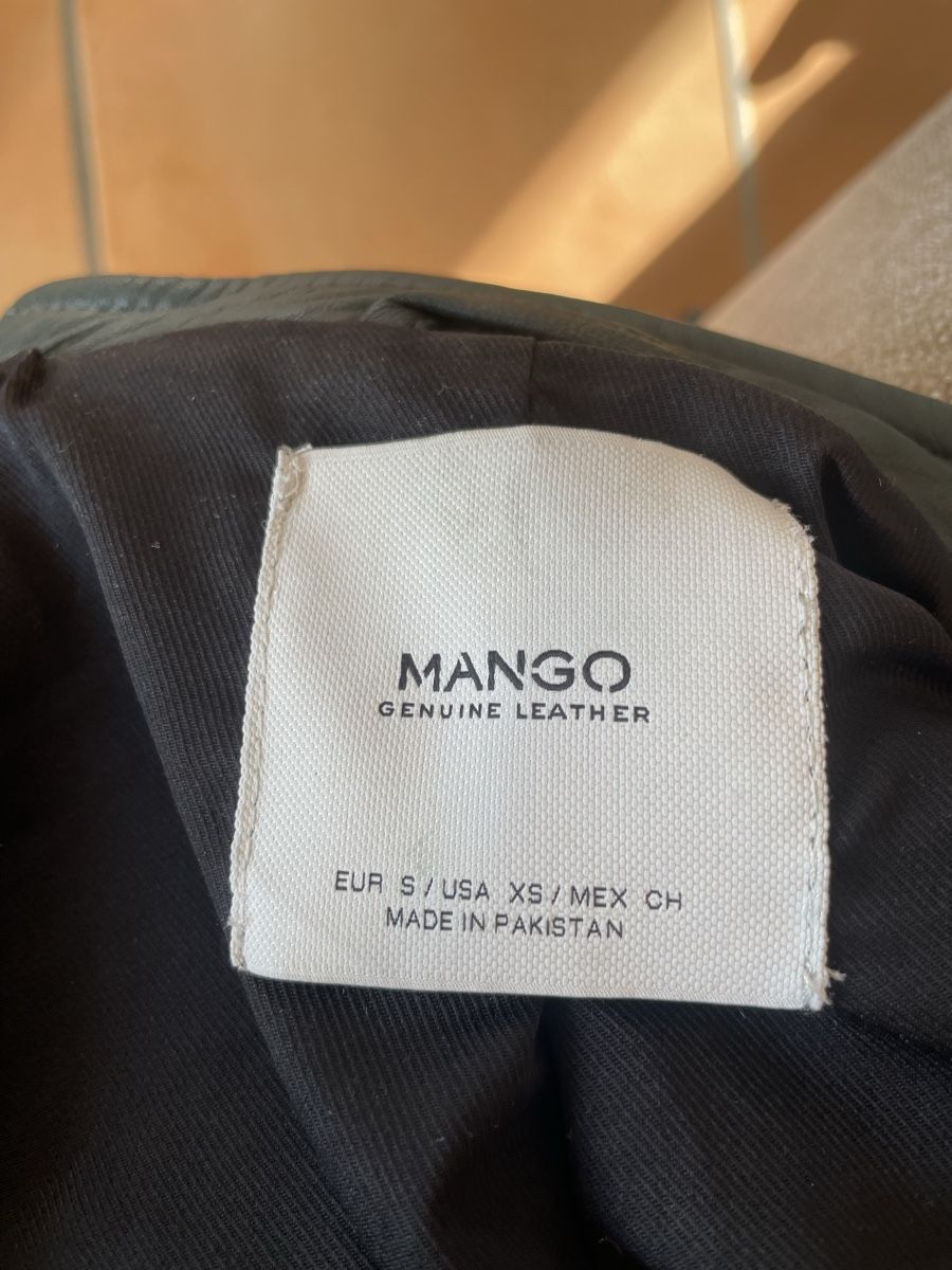 Mango Giacche: Mango Lederjacke grün Grösse S Frühling – Usato da Kilchberg ZH venduto da wolken03 4