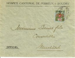 Brief, officiel - Hospice Cantonal de Perreux s/Boudry