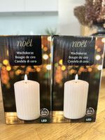 2 LED Wachskerzen noel warmweiss 15cm neu in OVP