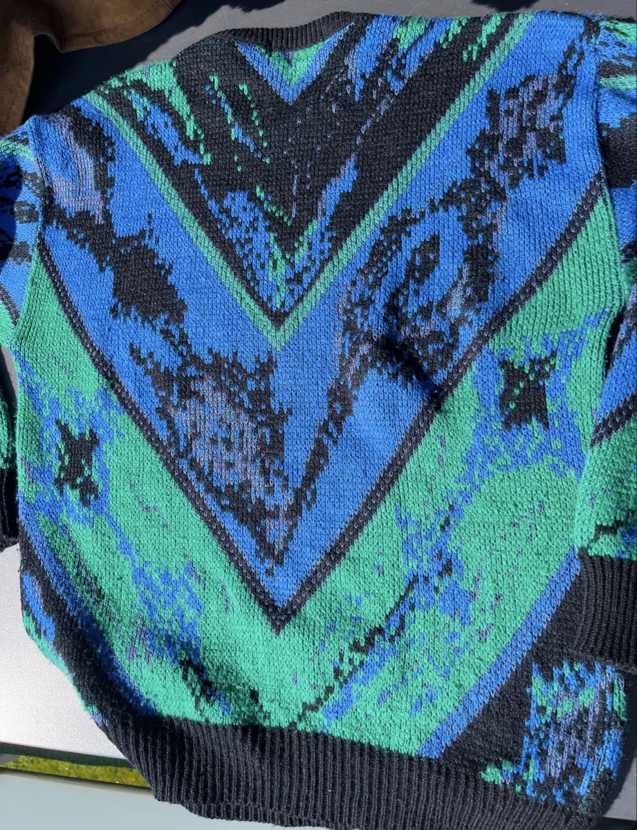 Maglioni & Felpe: Vintage Strickpullover Ampersand – 80s/90s Pattern, L/XL – Usato da Zürich venduto da Hypera 1
