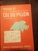 Alte Landkarte Col du Pillon, Schweiz 1:100'000, 1960