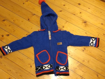 Gefütterte Strickjacke von Sherpa, Kids-Grösse XS, ca 110