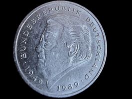 DEUTSCHLAND 2 MARK 1989 F