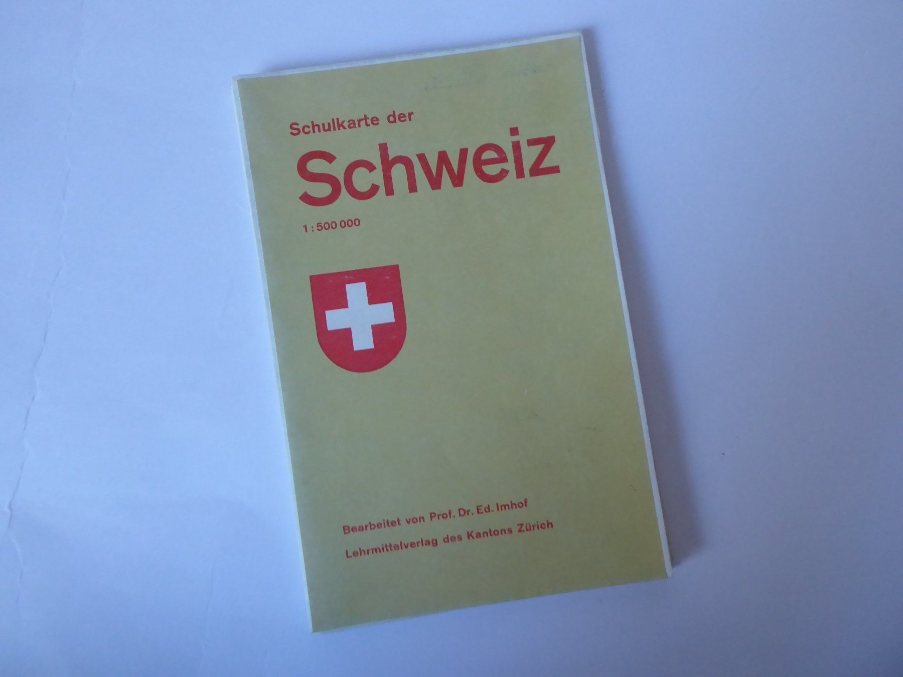Landkarten & Atlanten: Schulkarte der Schweiz, Imhof, 1965 – Gebraucht aus Turbenthal von Panau