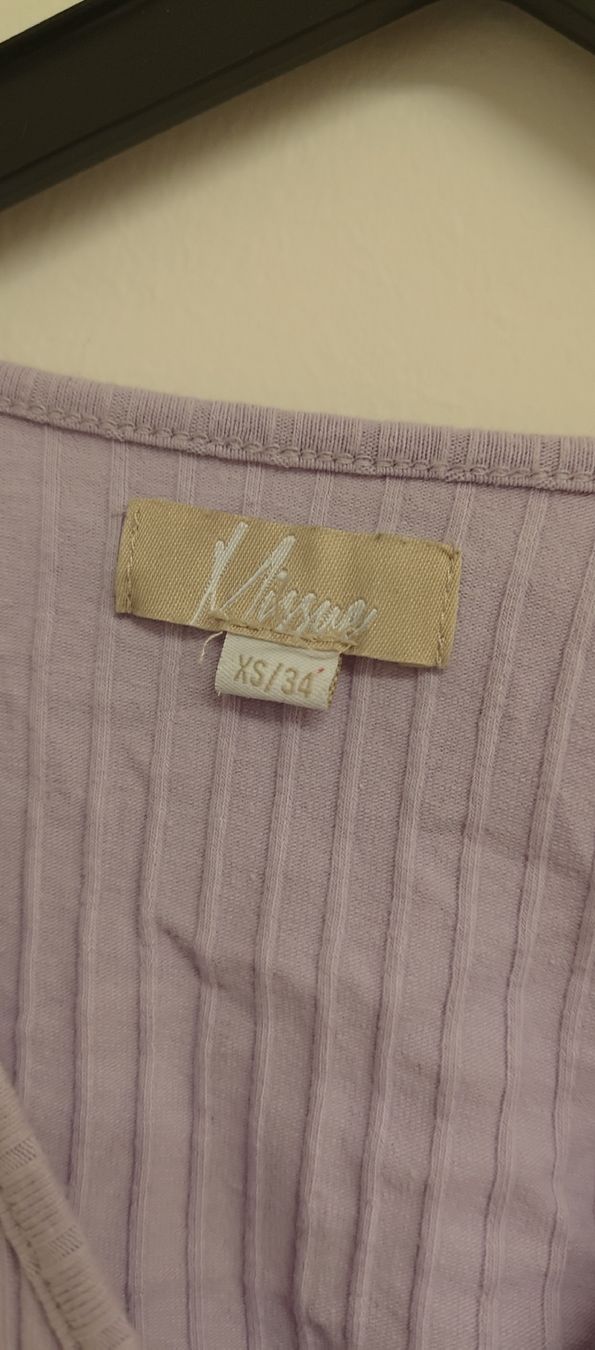 Top: Lilac Ribbed Wrap Top (XS) – Usato da Schwerzenbach venduto da VityaCrafts 2