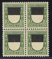 Pro Juventute 1922 4er-Block ⊞ postfr.** J22 Kat.16.- +Abart