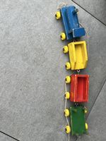 Holzzug, Kinderspielzeug, Holzspielzeug, Zug bunt, Top