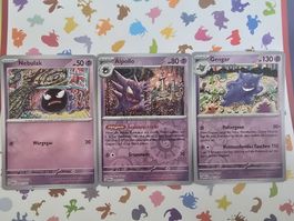 Pokemon Trio, Nebulak, Apollo Gengar Reverse Holo, DE 