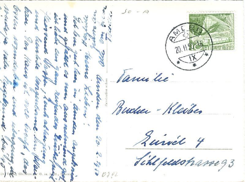 Cartoline postali: Amden + 1950 – Usato da Emmenbrücke venduto da teestube 1