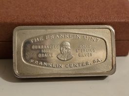Lingot Argent 66g Franklin Mint Noël 1970 - Edition RARE!
